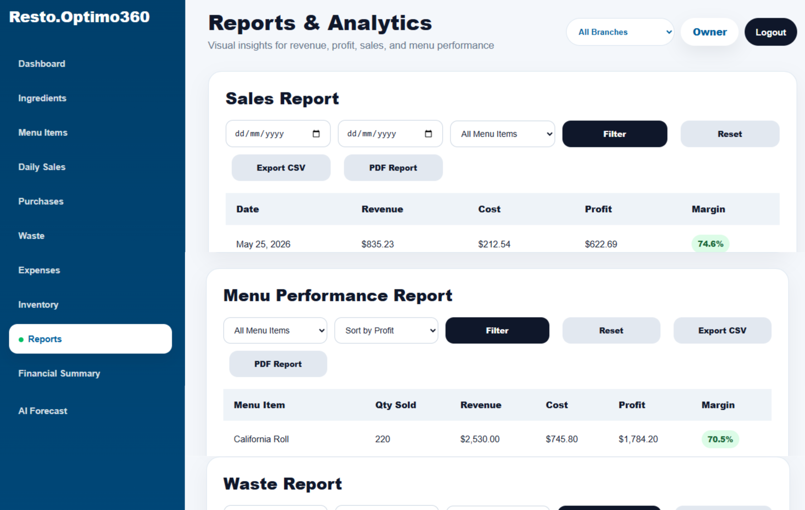 Home analytics